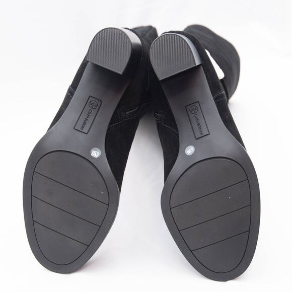 Giani Bernini Black Suede Heeled Leonnoxx Heeled Tall Riding Boots Size 8.5 - Picture 3 of 5